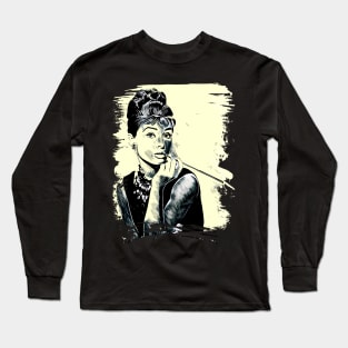 Audrey Hepburn artwork Long Sleeve T-Shirt